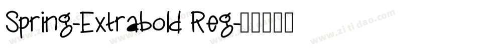 Spring-Extrabold Reg字体转换